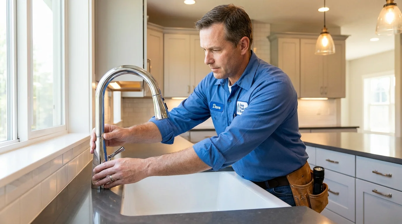 Kitchen faucet installation by Johns Plumbing LLC in Lake Helen