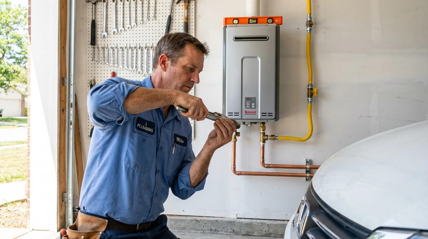 Tankless water heater installation by a Johns Plumbing LLC plumber in Lake Helen